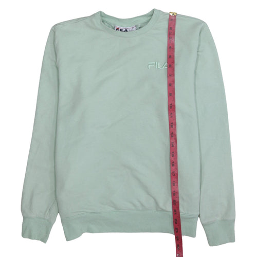 Fila Women's Mint Green Cotton Blend Crew Neck Sweatshirt Size M