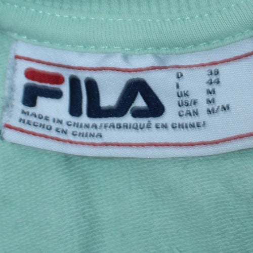 Fila Women's Mint Green Cotton Blend Crew Neck Sweatshirt Size M