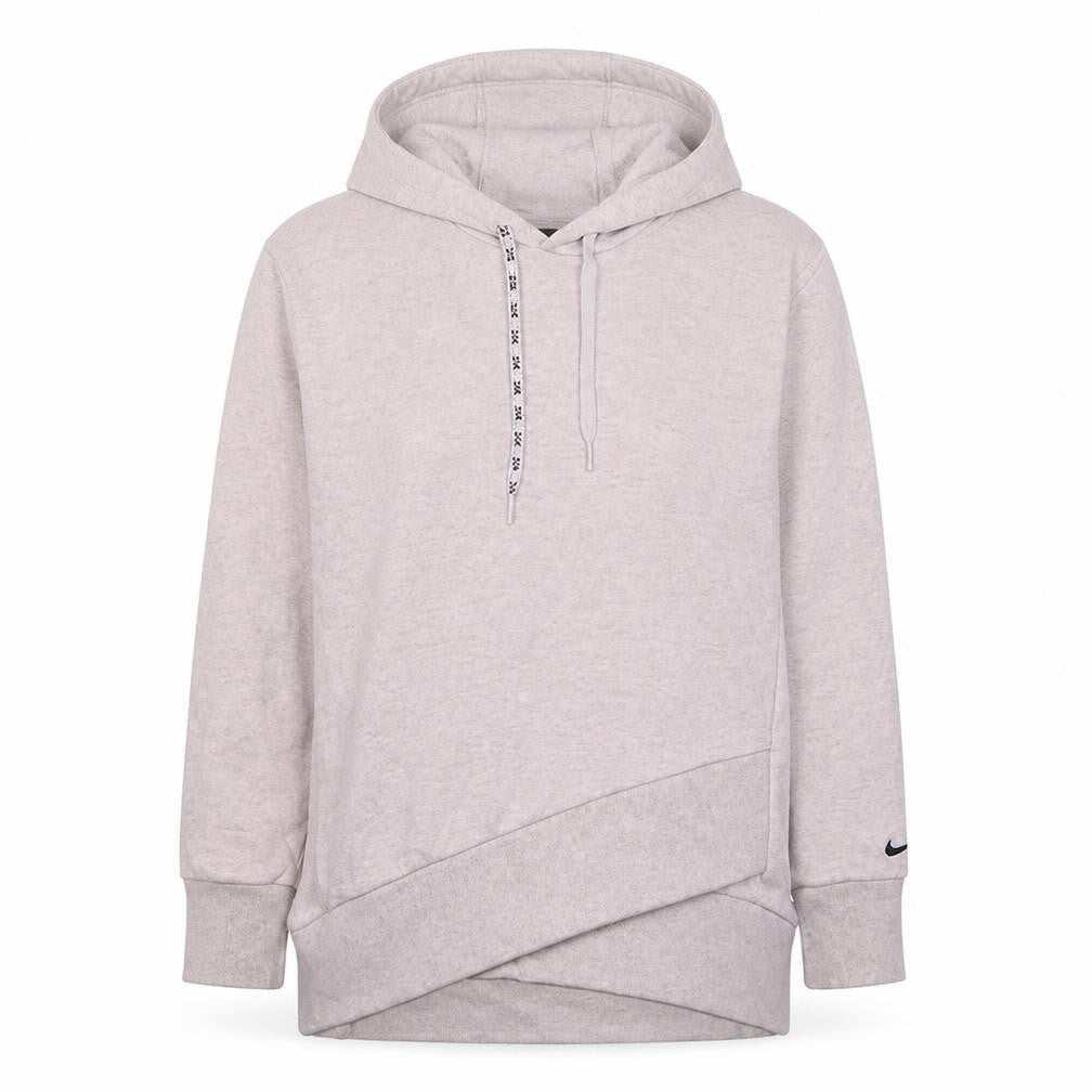 Front view of Nike Women's Beige XS Pullover Dri-Fit Hoodie Sweatshirt