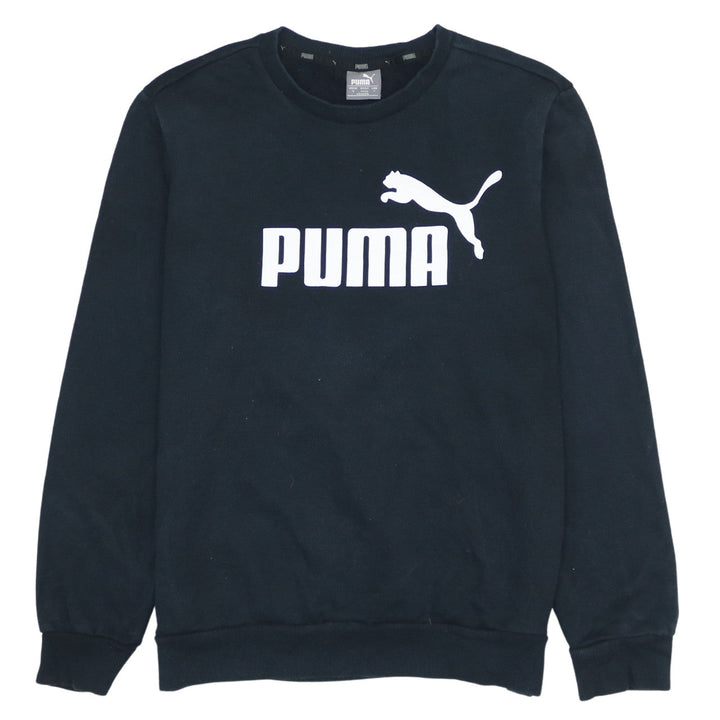 Puma Men's Black Small Logo Crew Neck Pullover Sweatshirt