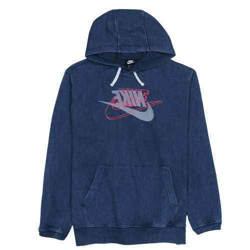 Nike Men's Blue Pullover Hoodie L Hooded Graphic Sweatshirt