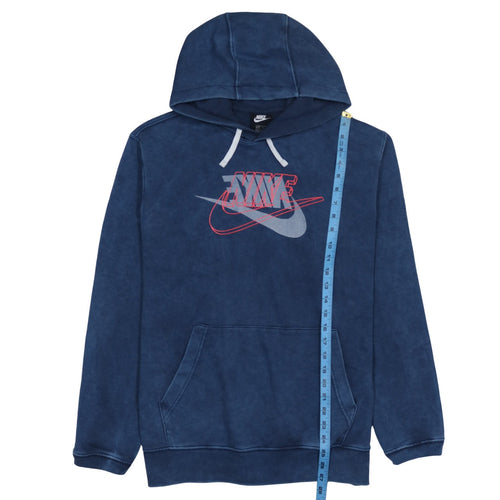 Nike Men's Blue Pullover Hoodie L Hooded Graphic Sweatshirt