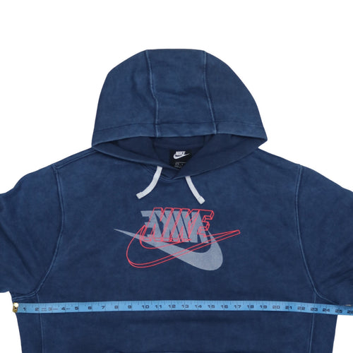 Nike Men's Blue Pullover Hoodie L Hooded Graphic Sweatshirt