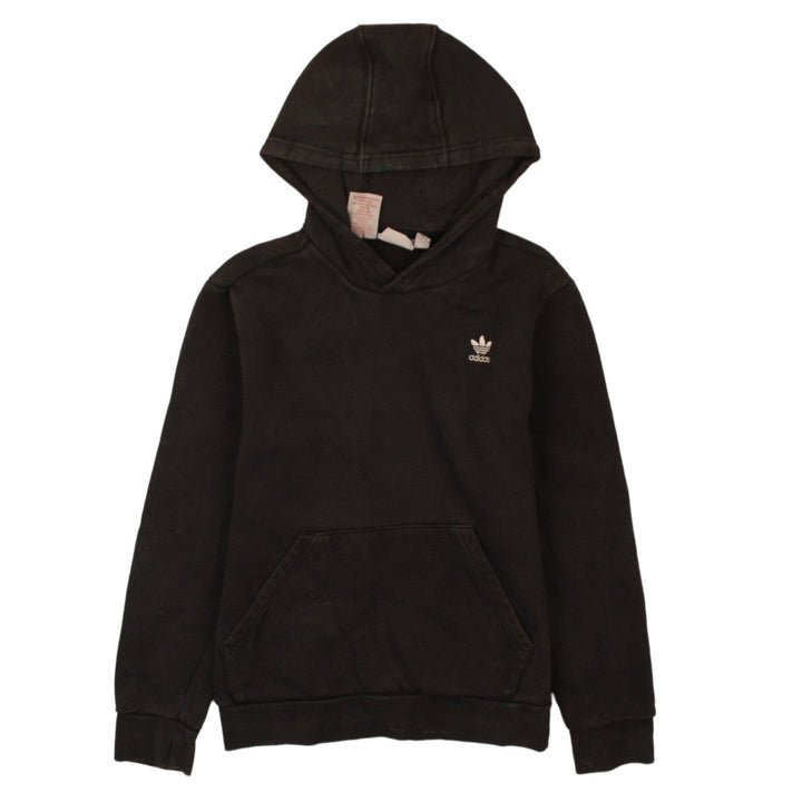 Adidas Boys Black Hoodie 13-14 Years Pullover Cotton Blend Casual Wear