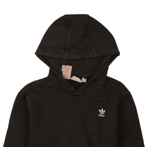 Adidas Boys Black Hoodie 13-14 Years Pullover Cotton Blend Casual Wear