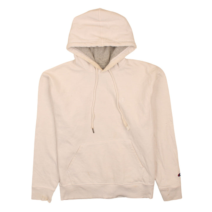 Champion Men's White Pullover Hoodie M Fleece Athletic Sweatshirt