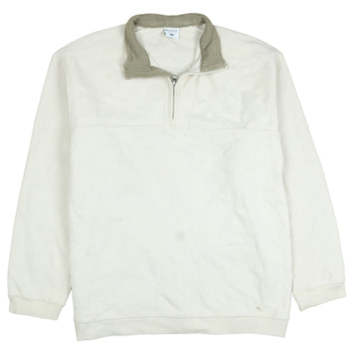 Columbia Men's Ivory 3XL 1/4 Zip Fleece Pullover Sweatshirt