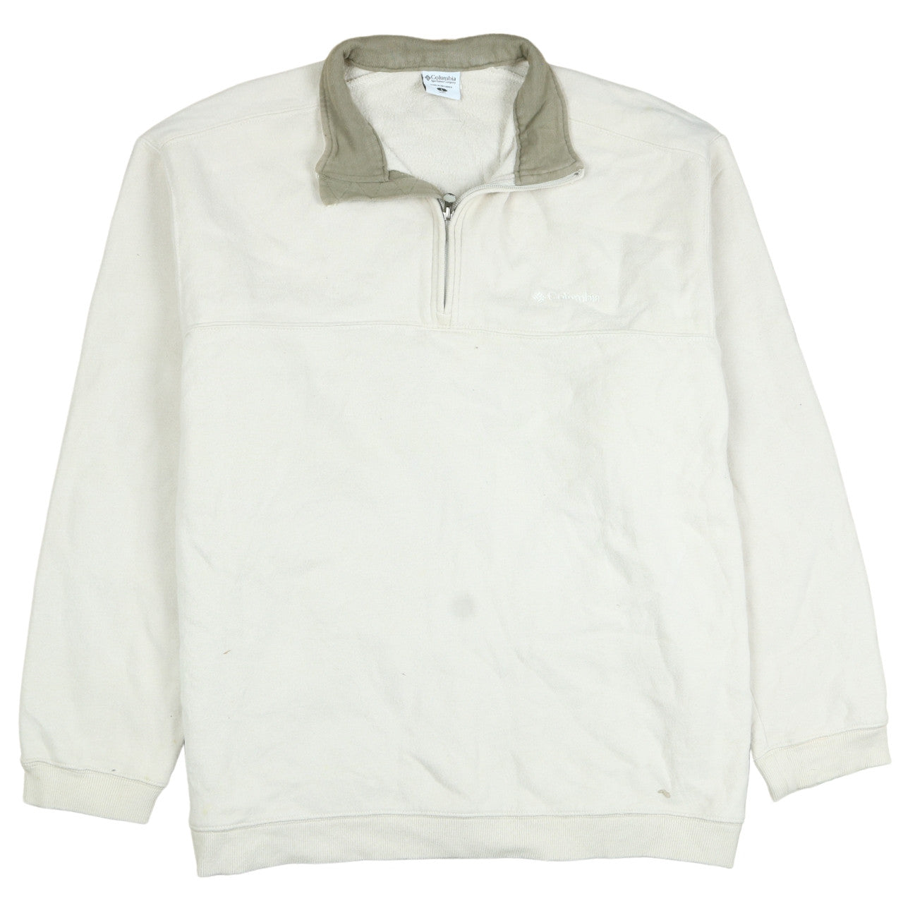 Columbia Men's Ivory 3XL 1/4 Zip Fleece Pullover Sweatshirt