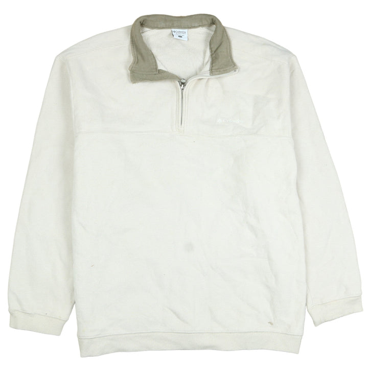Columbia Men's Ivory 3XL 1/4 Zip Fleece Pullover Sweatshirt