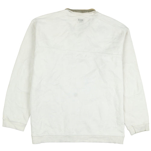 Columbia Men's Ivory 3XL 1/4 Zip Fleece Pullover Sweatshirt