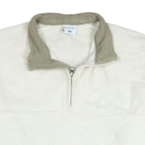 Columbia Men's Ivory 3XL 1/4 Zip Fleece Pullover Sweatshirt