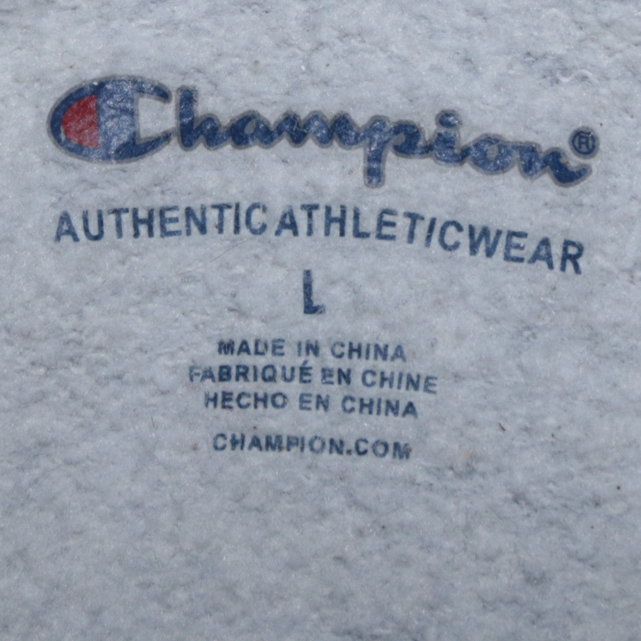 Champion Women’s Grey Pullover Hoodie L Logo Embroidered Cotton Blend