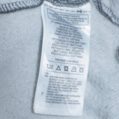 Adidas Women’s Grey Pullover Hoodie M 12-14 Logo Fleece Sweatshirt