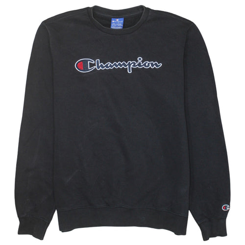 Champion Boys Black Pullover Sweatshirt 15-16 Years Regular Fit Logo Fleece
