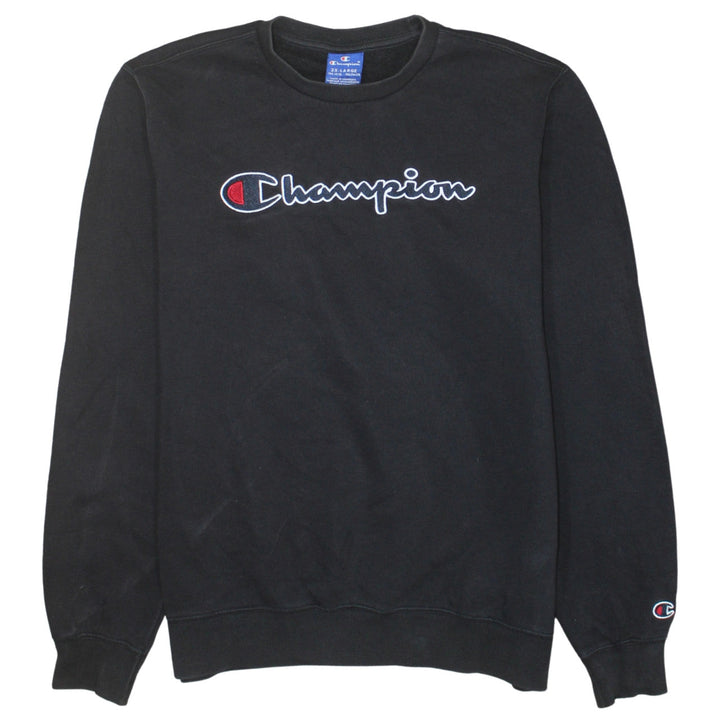 Champion Boys Black Pullover Sweatshirt 15-16 Years Regular Fit Logo Fleece