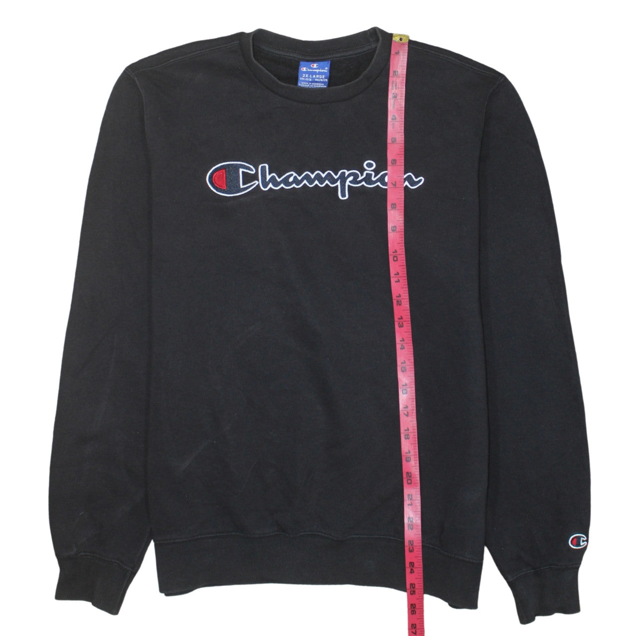Champion Boys Black Pullover Sweatshirt 15-16 Years Regular Fit Logo Fleece