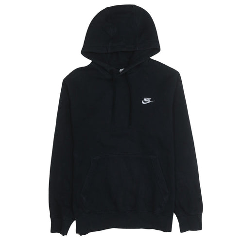 Nike Men's Black Pullover Hoodie M Fleece Logo Sweatshirt