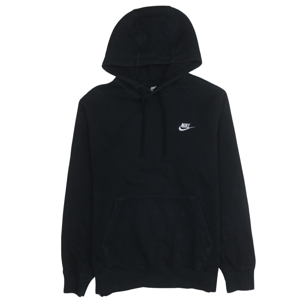Nike Men's Black Pullover Hoodie M Fleece Logo Sweatshirt