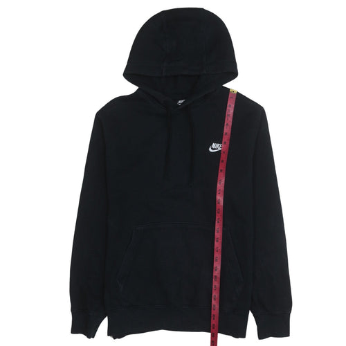 Nike Men's Black Pullover Hoodie M Fleece Logo Sweatshirt