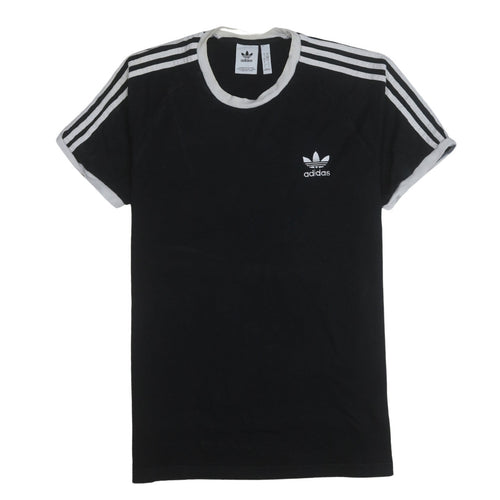 Adidas Men’s Black Short Sleeve Crew Neck Cotton Sports T-Shirt Size L