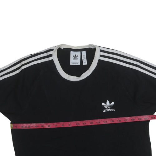 Adidas Men’s Black Short Sleeve Crew Neck Cotton Sports T-Shirt Size L
