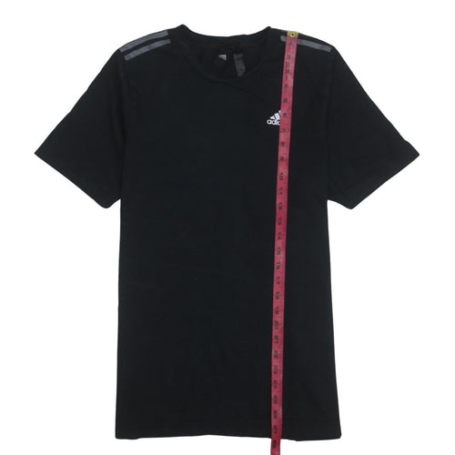 Adidas Men's Black Regular Fit Short Sleeve Crew Neck Sports T-Shirt M