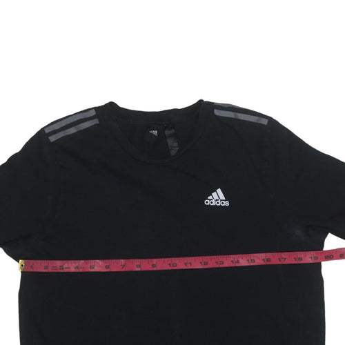 Adidas Men's Black Regular Fit Short Sleeve Crew Neck Sports T-Shirt M