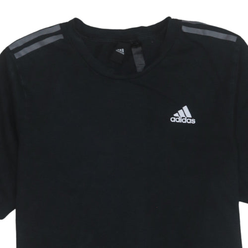 Adidas Men's Black Regular Fit Short Sleeve Crew Neck Sports T-Shirt M