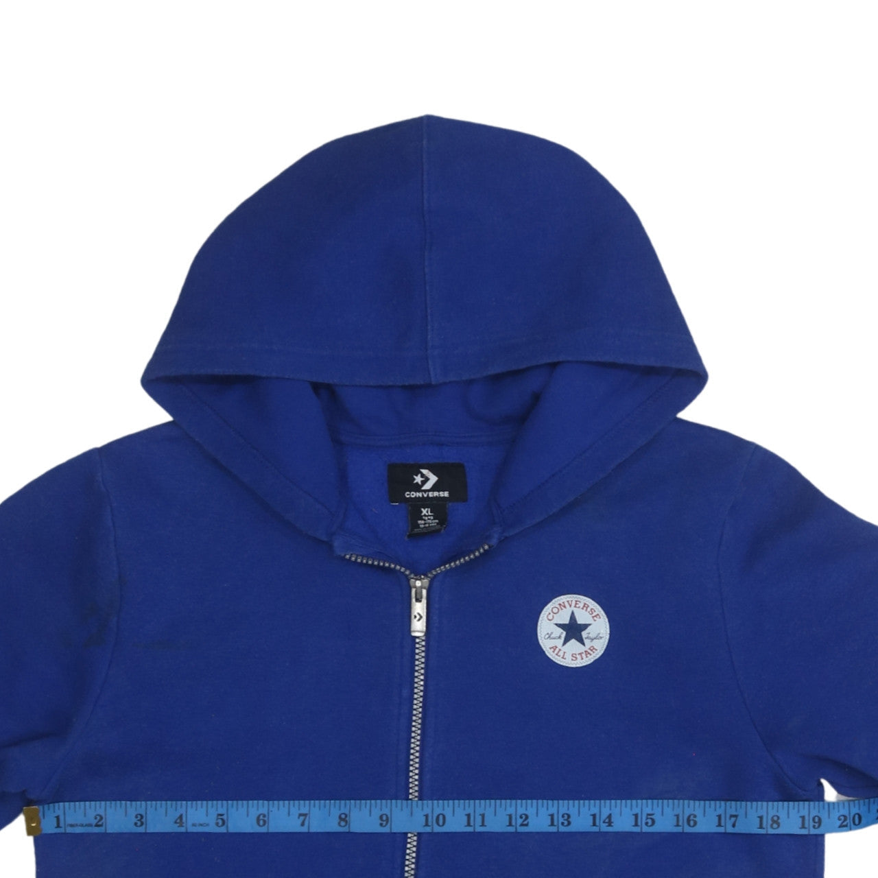Converse Boys Blue Full Zip Hoodie XL 13-15 Years Cotton Blend Casual