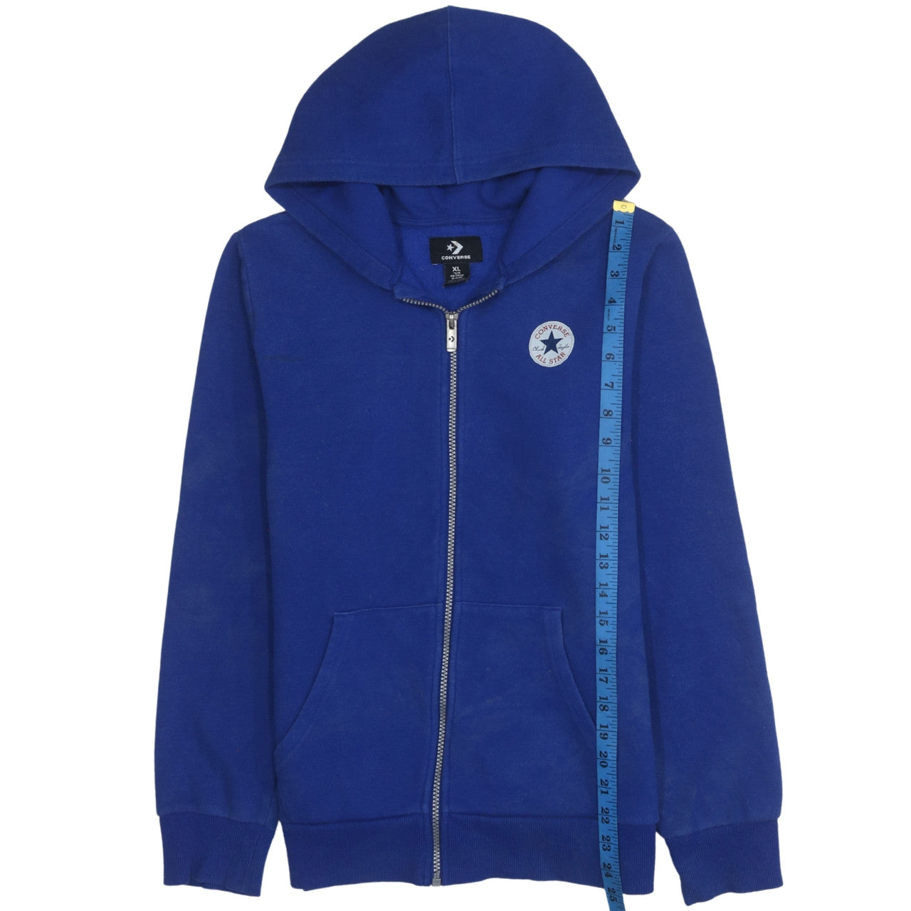 Converse Boys Blue Full Zip Hoodie XL 13-15 Years Cotton Blend Casual