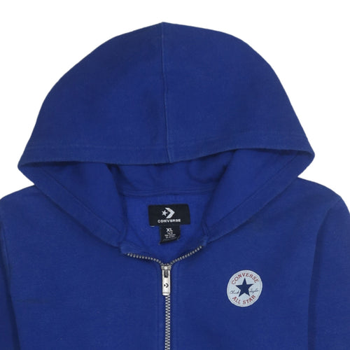 Converse Boys Blue Full Zip Hoodie XL 13-15 Years Cotton Blend Casual