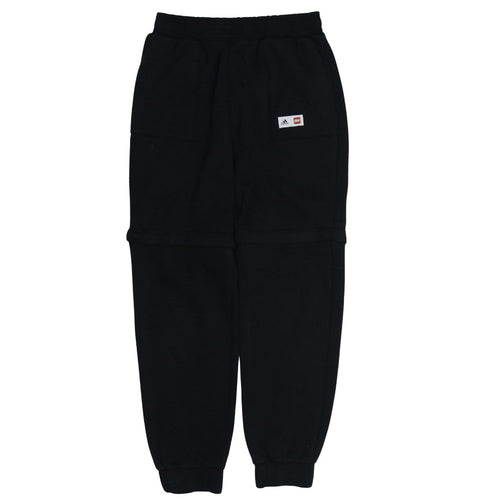 Adidas x LEGO Boys Black Jogger Trousers 13-14 Years Fleece Activewear