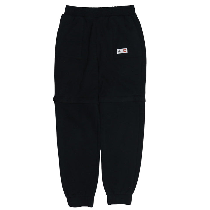 Adidas x LEGO Boys Black Jogger Trousers 13-14 Years Fleece Activewear