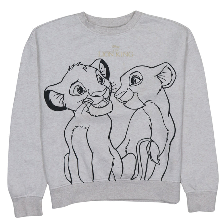 Disney The Lion King Grey Graphic Pullover Sweatshirt XS Women