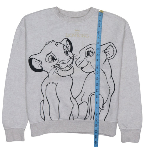 Disney The Lion King Grey Graphic Pullover Sweatshirt XS Women