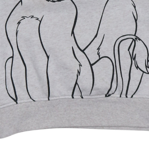Disney The Lion King Grey Graphic Pullover Sweatshirt XS Women