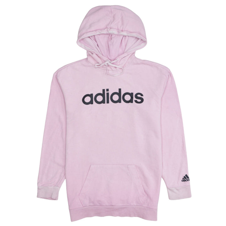 Adidas Womens Pink Pullover Hoodie XS Cotton Blend Logo Casual