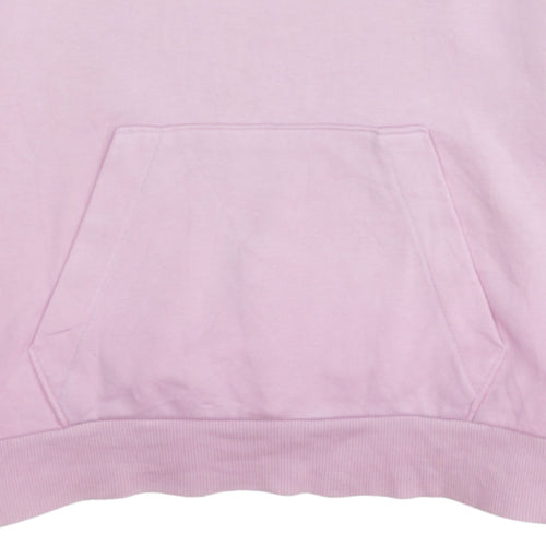 Adidas Womens Pink Pullover Hoodie XS Cotton Blend Logo Casual