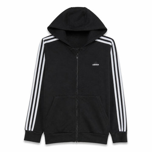 Adidas Boys Black Full Zip Hoodie 13-14 Years Fleece Hooded Sweatshirt