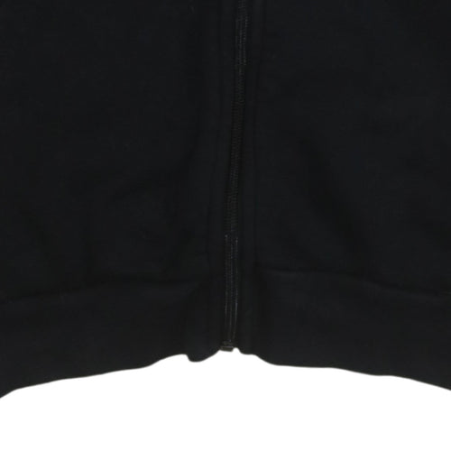 Adidas Boys Black Full Zip Hoodie 13-14 Years Fleece Hooded Sweatshirt