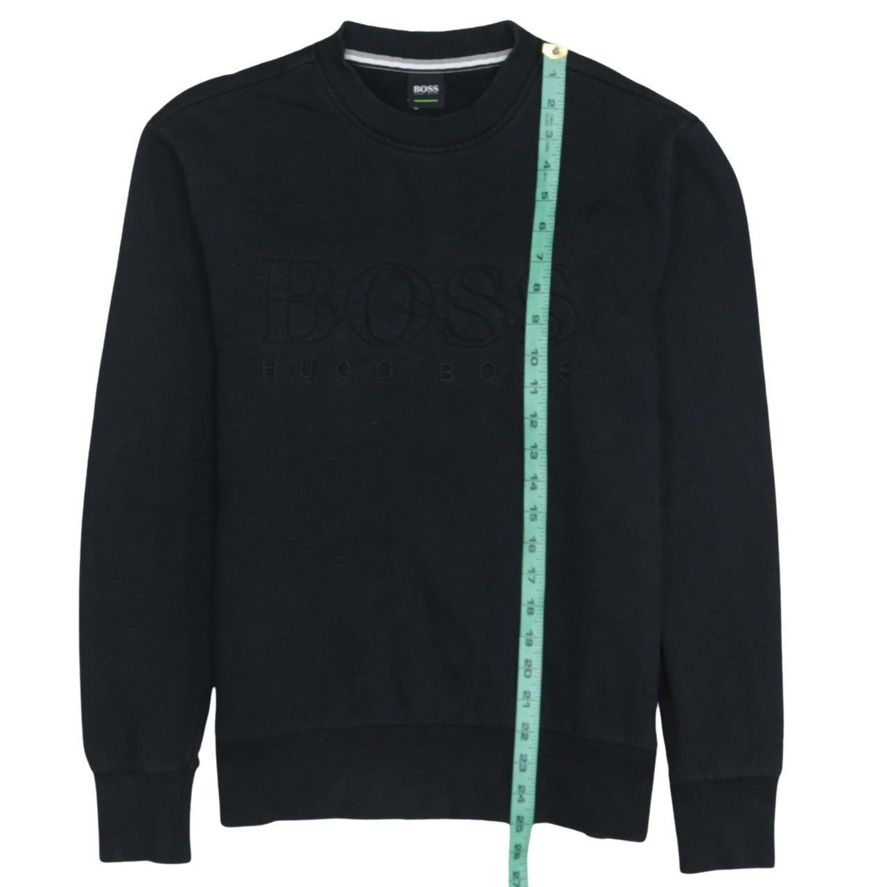 Hugo Boss Men’s Black Cotton Crew Neck Pullover Sweatshirt S