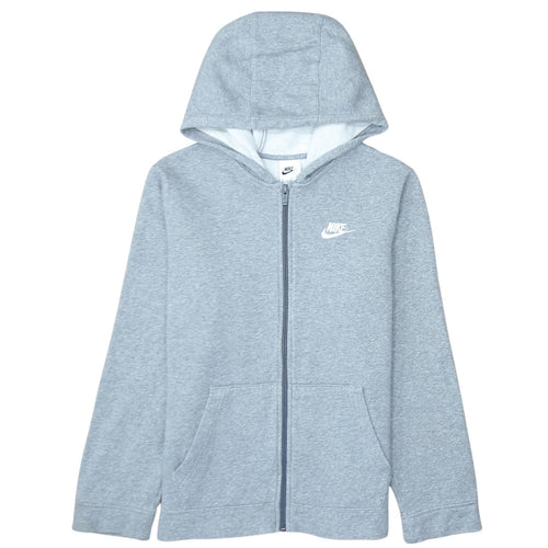 Nike Boys Grey Full Zip Hoodie XL 158-170cm Fleece Sportswear