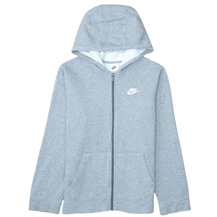 Nike Boys Grey Full Zip Hoodie XL 158-170cm Fleece Sportswear