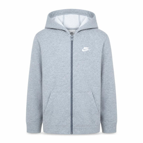 Nike Boys Grey Full Zip Hoodie XL 158-170cm Fleece Sportswear