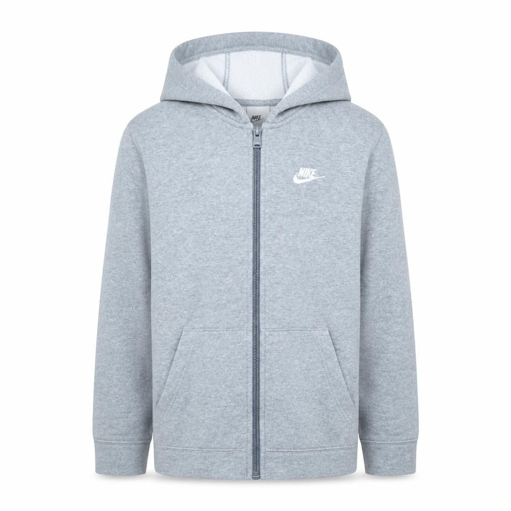 Nike Boys Grey Full Zip Hoodie XL 158-170cm Fleece Sportswear