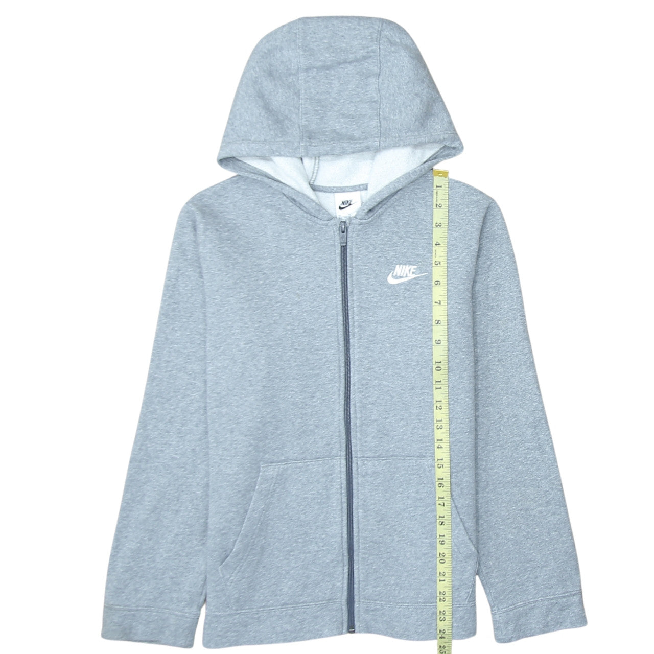 Nike Boys Grey Full Zip Hoodie XL 158-170cm Fleece Sportswear