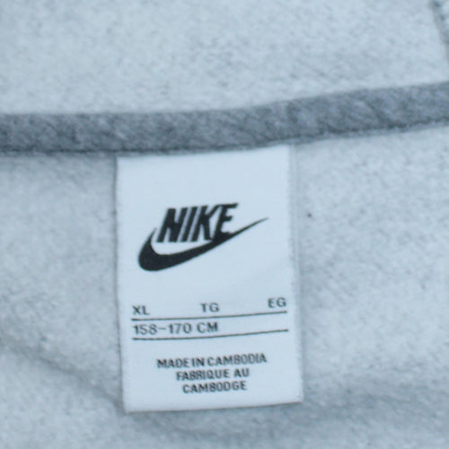 Nike Boys Grey Full Zip Hoodie XL 158-170cm Fleece Sportswear
