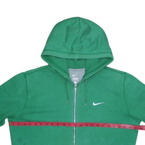 Nike Men's Green Full Zip Hoodie L - Sports Fleece Sweatshirt