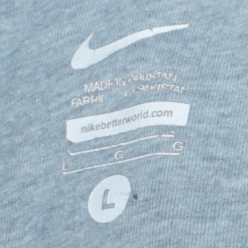 Nike Men's Green Full Zip Hoodie L - Sports Fleece Sweatshirt