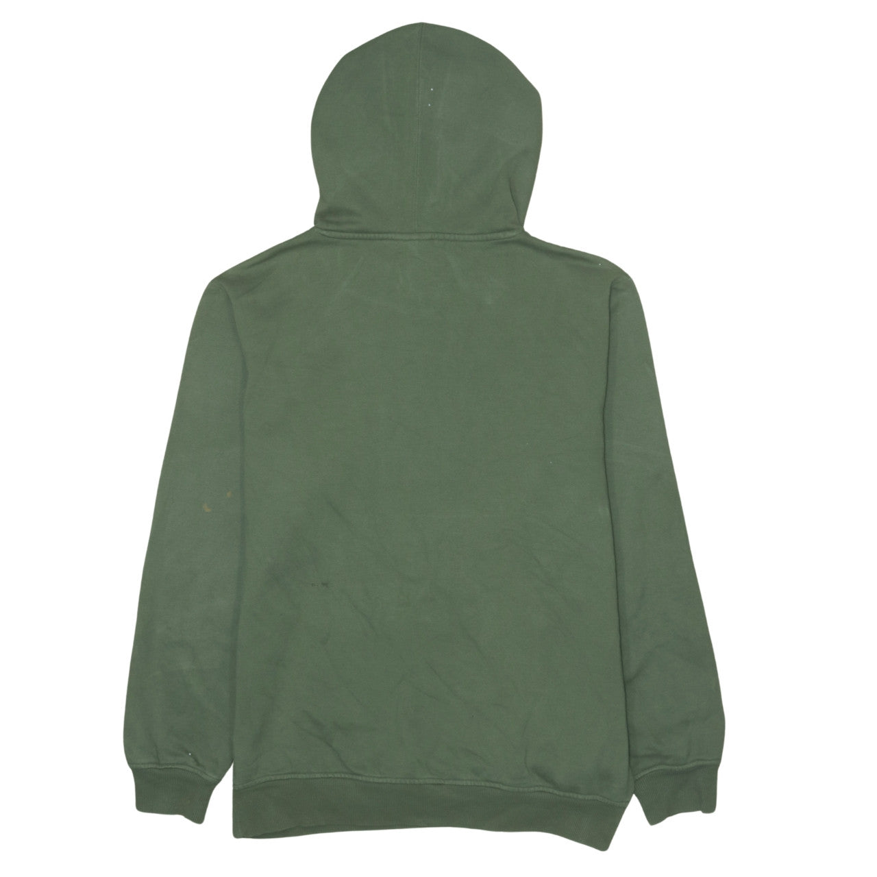 Adidas Men Green Small Pullover Hoodie Camouflage Logo Fleece